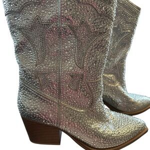 Crown Vintage Size 6.5 Womens Shimmer Western Boots Shoe Was Tried On in store